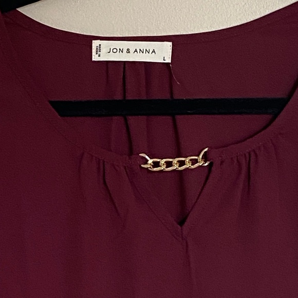 Jon & Anna Wine Coloured Tank, Size Large - Picture 3 of 7